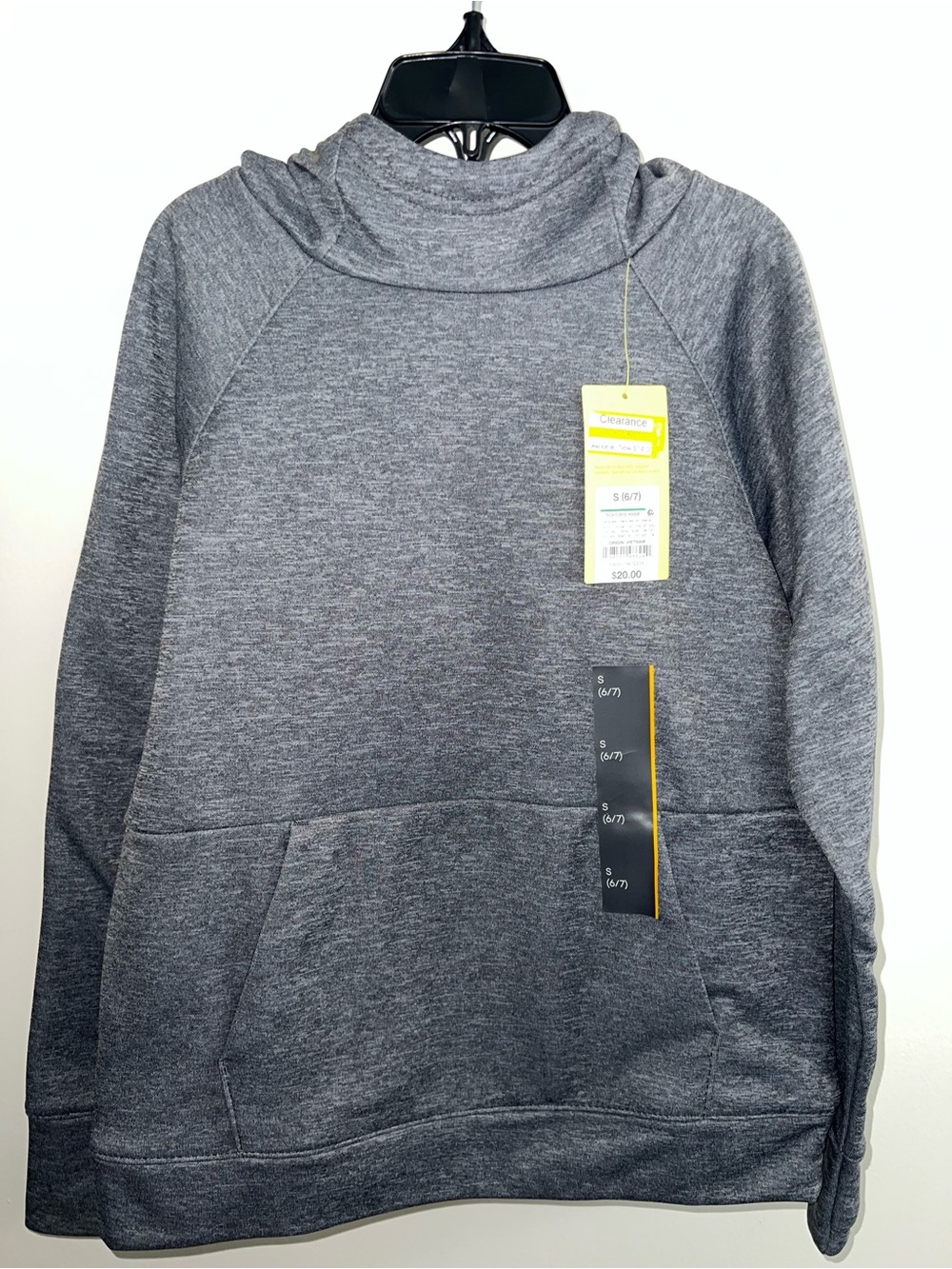 Target Gray Tech Fleece Hoodie with Clearance Tag Sz 6-7